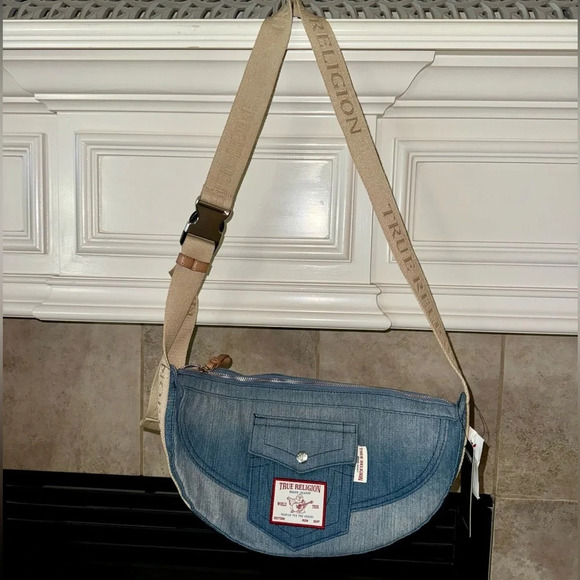 NWT True Religion Denim Hobo Style Crossbody with Adjustable Straps Y2K - Picture 5 of 8